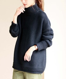 【HERCLOSET】バルキーローゲージロールハイネックニット