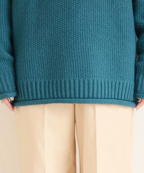 HER CLOSET(ハークローゼット)の「【HERCLOSET】バルキーローゲージロールハイネックニット(ニット/セーター・レディース・ブラック/ブラウン/グレー/レッド/アイボリー/ブルーグリーン・M)」の16枚目の写真