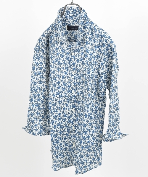 SHIPS JET BLUE（シップスジェットブルー）の「★★JB: フラワー リネン 7スリーブシャツ■（シャツ/ブラウス・メンズ・ライトブルー/オフホワイト/ネイビー・LARGE/MEDIUM/SMALL）」の2枚目の写真
