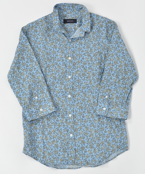 SHIPS JET BLUE（シップスジェットブルー）の「★★JB: フラワー リネン 7スリーブシャツ■（シャツ/ブラウス・メンズ・ライトブルー/オフホワイト/ネイビー・LARGE/MEDIUM/SMALL）」の5枚目の写真