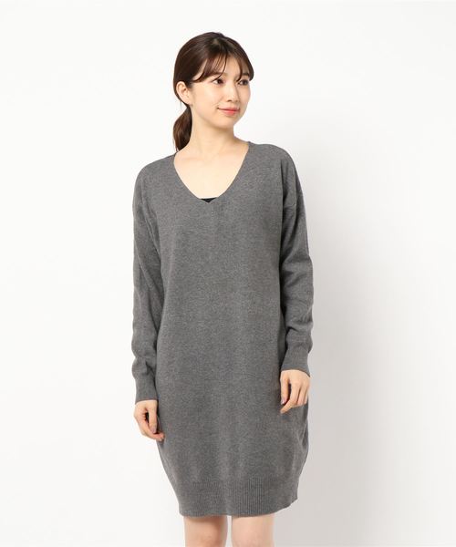 Samansa Mos2 Blue サマンサモスモスブルー の ミラノリブワンピース ワンピース Wear