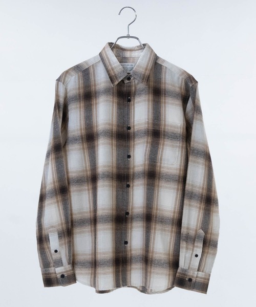 BUFFALO HUNTER USA製 オンブレ シャドーチェック シャツ L BUFFALO HUNTER USA製 オンブレ シャドーチェック シャツ L