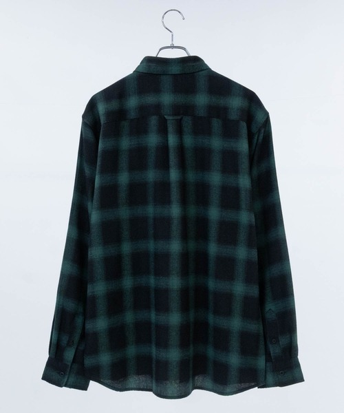 AFFA グリーン ブラック チェックネルシャツ AFFA グリーン ブラック チェックネルシャツ セール】【a