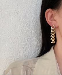 立体デザイン多層ジオメトリイヤーカフ風 ピアス