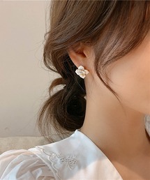 立体デザイン多層ジオメトリイヤーカフ風 ピアス