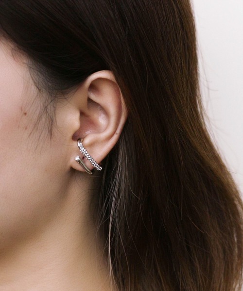 LA VORAGINE(ラ ヴォラジネ)の「立体デザイン多層ジオメトリイヤーカフ風 ピアス(ピアス(両耳用)・レディース・G/H/A/B/C/D/E/F/J/I/O/Q/M/L/K/N/V/T/S/U/W/R/X/Y/P/Z/その他/その他2/その他3/その他4/その他7/その他8/その他6/その他5/その他9/その他1/その他12/その他10/その他11/その他13/その他14/その他15/その他18/その他17/その他16/その他19/その他23/その他20/その他22/その他21・FREE)」の22枚目の写真