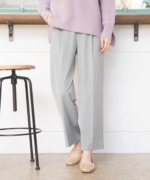 GLOBAL WORK(グローバルワーク)の「美(うつく)シルエットワイドパンツ/859941(その他パンツ・レディース・ライトグレー/ブラック/ネイビー/アイボリー・SMALL/MEDIUM/LARGE)」の3枚目の写真