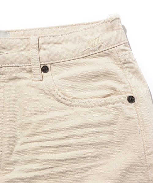 One Tea spoon（ワンティースプーン）の「ONETEASPOON OUTLAWS MID LENGTH DENIM SHORT22634 (ワンティースプーン アウトローズ ミッドレングス デニムショーツ)（デニムパンツ・レディース・アイボリー・26/24）」の5枚目の写真