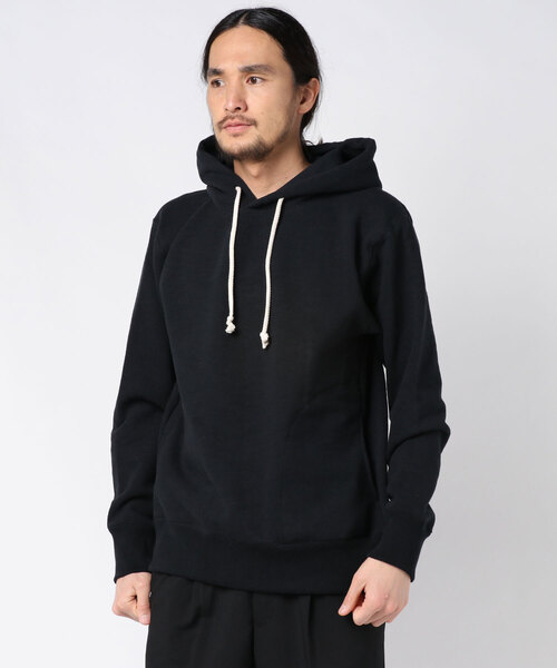 Jackman（ジャックマン）の「GG Sweat Parka（パーカー・メンズ・アッシュグレー/ブラック/ヘザーグレー/マジェンタ/グレイッシュベージュ/グレイッシュブルー/ダークベージュ/ホワイト/ダークパープル/ダークグレー/キナリ/ネイビー/アクア/オリーブドラブ・MEDIUM/SMALL/LARGE/X-LARGE）」の4枚目の写真