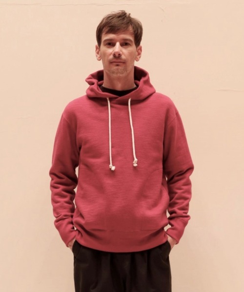 Jackman（ジャックマン）の「GG Sweat Parka（パーカー・メンズ・アッシュグレー/ブラック/ヘザーグレー/マジェンタ/グレイッシュベージュ/グレイッシュブルー/ダークベージュ/ホワイト/ダークパープル/ダークグレー/キナリ/ネイビー/アクア/オリーブドラブ・MEDIUM/SMALL/LARGE/X-LARGE）」の14枚目の写真