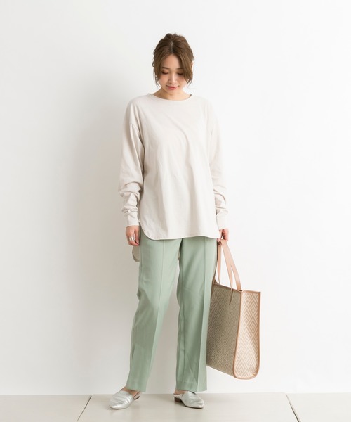 DouDou（ドゥドゥ）の「サイドスリットパンツ（その他パンツ・レディース・ベージュ/ピンク/グリーン・38/36）」の15枚目の写真