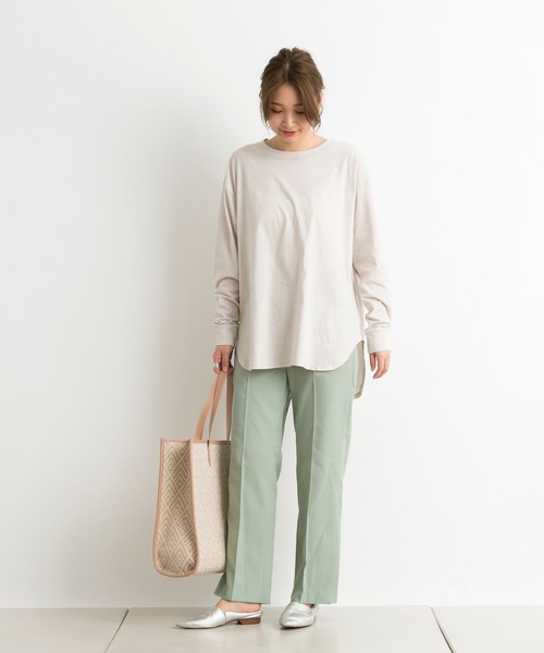 DouDou（ドゥドゥ）の「サイドスリットパンツ（その他パンツ・レディース・ベージュ/ピンク/グリーン・38/36）」の12枚目の写真