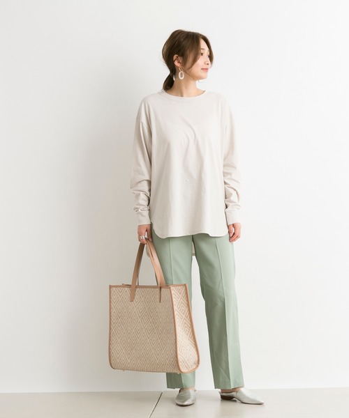 DouDou（ドゥドゥ）の「サイドスリットパンツ（その他パンツ・レディース・ベージュ/ピンク/グリーン・38/36）」の13枚目の写真