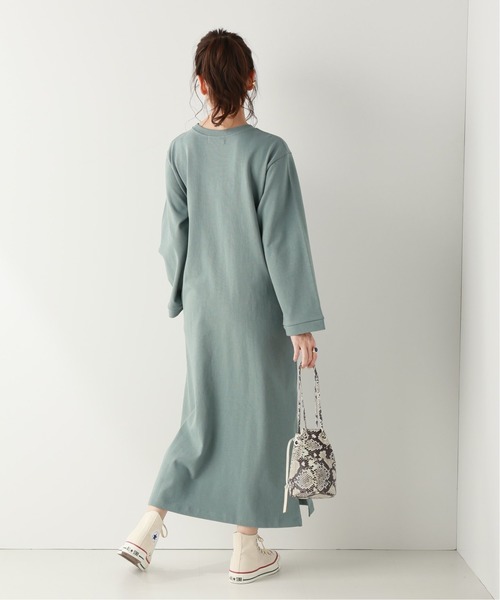 B.C STOCK（ベーセーストック）の「Bio天竺マキシワンピース（ワンピース・レディース・グリーン/ブラック系その他/ベージュ・FREE）」の5枚目の写真