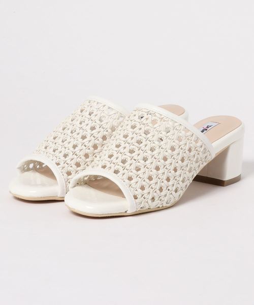 attagirl（アタガール）の「編み込みデザイン ミュール サンダル（サンダル・レディース・アイボリー/マスタード/ブラック・L/LL/M/S）」の12枚目の写真