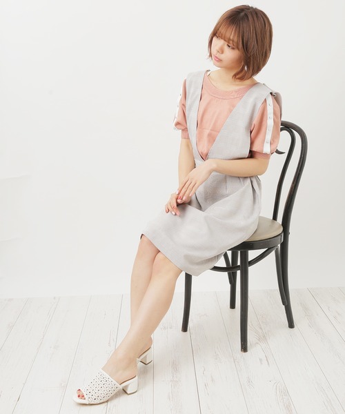 attagirl（アタガール）の「編み込みデザイン ミュール サンダル（サンダル・レディース・アイボリー/マスタード/ブラック・L/LL/M/S）」の8枚目の写真