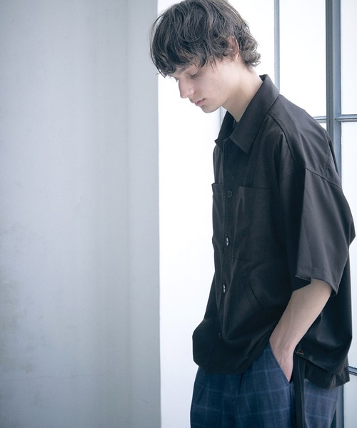 セール】act'm オーバーサイズ サイドコード CPO ダブルポケット半袖