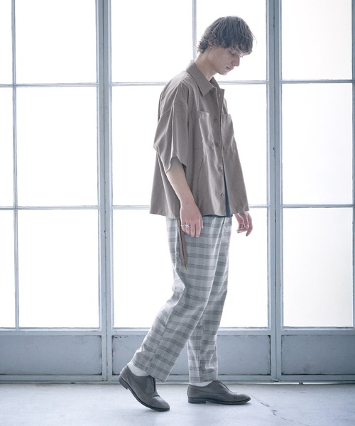 act'm（アクトム）の「act'm オーバーサイズ サイドコード CPO ダブルポケット半袖シャツ（シャツ/ブラウス・メンズ・ブラック/グレー系その他/ブラウン系その他・1/2/3）」の12枚目の写真