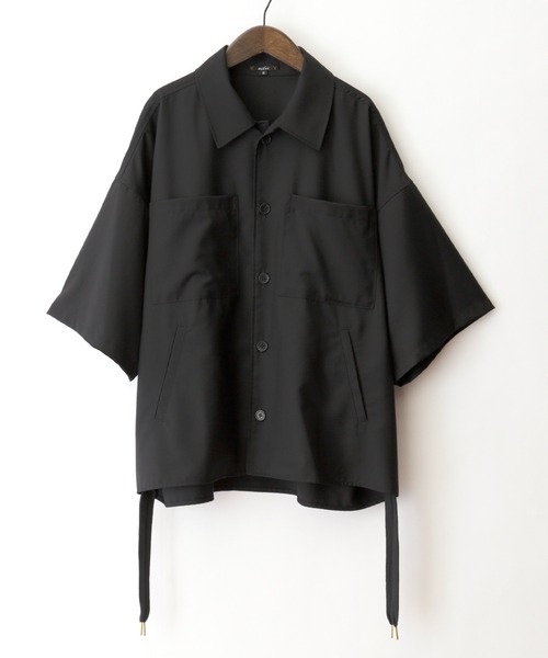 act'm（アクトム）の「act'm オーバーサイズ サイドコード CPO ダブルポケット半袖シャツ（シャツ/ブラウス・メンズ・ブラック/グレー系その他/ブラウン系その他・1/2/3）」の4枚目の写真