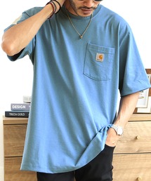 carhartt(カーハート) ビッグシルエット ポケット半袖 胸ロゴ ワッペン Tシャツ Workwear Pocket 1/2 Sleeve T-Shirts