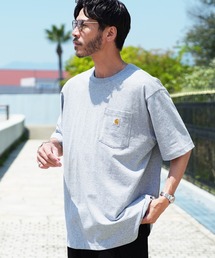 Carhartt（カーハート）の「carhartt(カーハート) ビッグシルエット ポケット半袖 胸ロゴ ワッペン Tシャツ Workwear Pocket 1/2 Sleeve T-Shirts（Tシャツ/カットソー）」