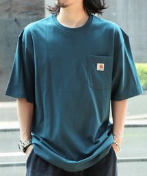 carhartt(カーハート) ビッグシルエット ポケット半袖 胸ロゴ ワッペン Tシャツ Workwear Pocket 1/2 Sleeve T-Shirts