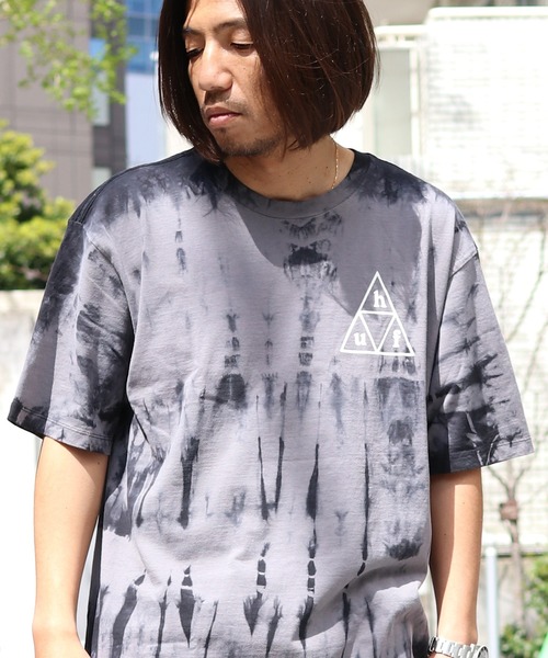 HUF（ハフ）の「HUF/ハフ OVERGROWN TT S/S TEE タイダイ柄半袖Tシャツ（Tシャツ/カットソー・メンズ・ブラック/ホワイト・XL/M/L）」の8枚目の写真