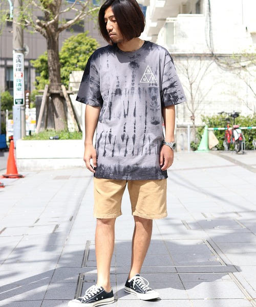 HUF（ハフ）の「HUF/ハフ OVERGROWN TT S/S TEE タイダイ柄半袖Tシャツ（Tシャツ/カットソー・メンズ・ブラック/ホワイト・XL/M/L）」の9枚目の写真