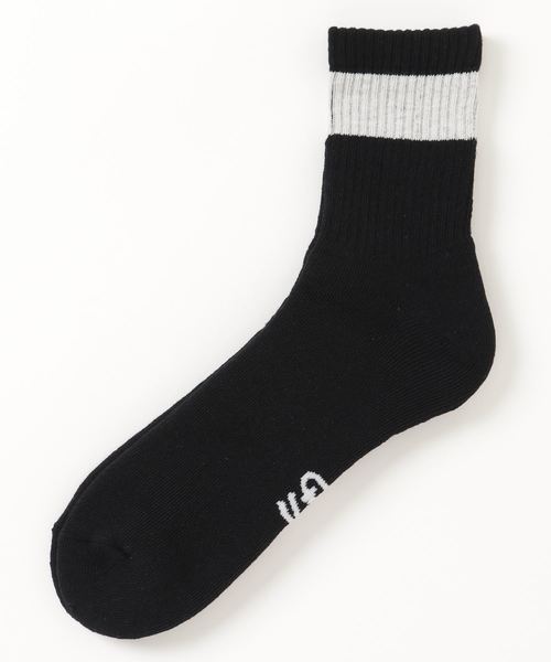 JACKSON MATISSE（ジャクソンマティス）の「【JACKSON MATISSE】ジャクソンマティス/Glow Short Socks（ソックス/靴下・メンズ・ブラック/ホワイト・ONE SIZE）」の2枚目の写真