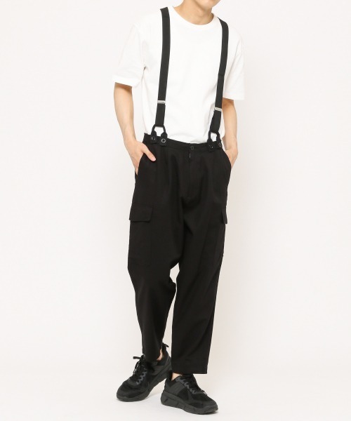 RAGEBLUE（レイジブルー）の「綿麻サスペンダーパンツ/887267（その他パンツ・メンズ・ブラック/キャメル・LARGE/MEDIUM）」の3枚目の写真