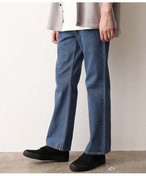JUNRED(ジュンレッド)の「【WEB別注アイテム】11オンスデニムフレアパンツ(デニムパンツ・メンズ・ブラック/ネイビー・S/M/L)」の13枚目の写真