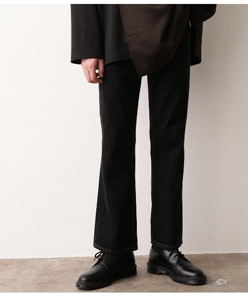 JUNRED(ジュンレッド)の「【WEB別注アイテム】11オンスデニムフレアパンツ(デニムパンツ・メンズ・ブラック/ネイビー・S/M/L)」の7枚目の写真