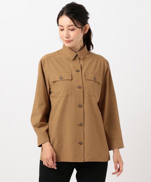 J.PRESS(ジェイプレス)の「【洗える】キュプタスドライ ブラウス(シャツ/ブラウス・レディース・ブラック系/黄土色系・T13)」の3枚目の写真