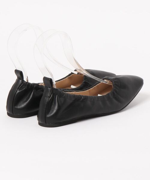 natural couture（ナチュラルクチュール）の「シャーリングバレエシューズ（バレエシューズ・レディース・ブラック/ブラウン/レンガ/パイソン・MEDIUM/LARGE）」の13枚目の写真