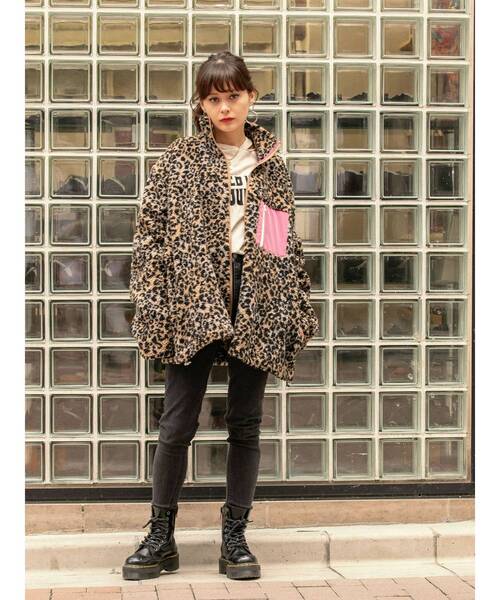 jouetie（ジュエティ）の「パターンボアブルゾン（ブルゾン・レディース・ブラック/ベージュ/その他1/カーキ・MEDIUM）」の13枚目の写真