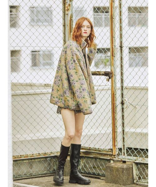 jouetie（ジュエティ）の「パターンボアブルゾン（ブルゾン・レディース・ブラック/ベージュ/その他1/カーキ・MEDIUM）」の19枚目の写真