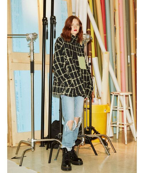 jouetie（ジュエティ）の「パターンボアブルゾン（ブルゾン・レディース・ブラック/ベージュ/その他1/カーキ・MEDIUM）」の17枚目の写真