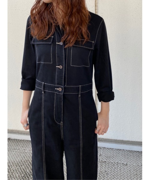 MOUSSY（マウジー）の「DENIM ジャンプスーツ（つなぎ