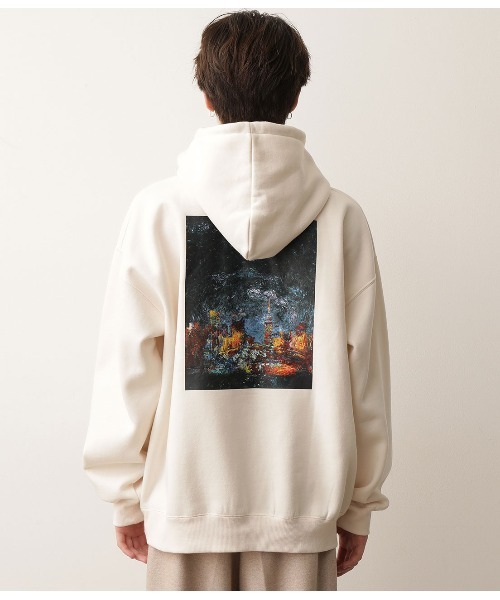 JUNRED(ジュンレッド)の「アートグラフィックルーズプルパーカー(パーカー・メンズ・ホワイト/ブラック/パープル・M/L)」の18枚目の写真