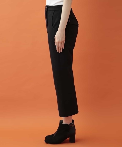 Jocomomola(ホコモモラ)の「起毛ポンチスリットパンツ(その他パンツ・レディース・ブラック/ベージュ・40/42)」の3枚目の写真