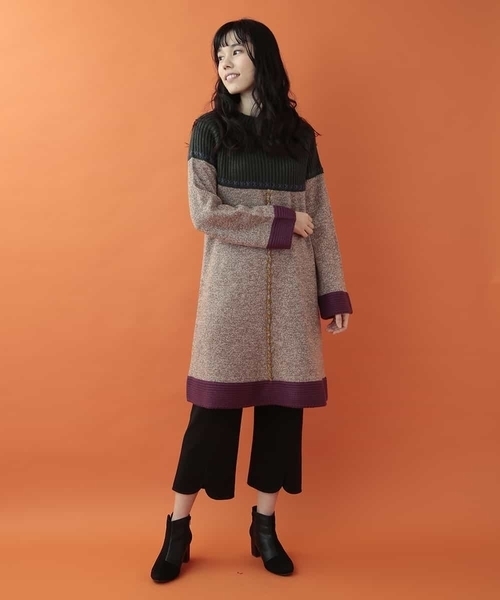 Jocomomola(ホコモモラ)の「起毛ポンチスリットパンツ(その他パンツ・レディース・ブラック/ベージュ・40/42)」の10枚目の写真