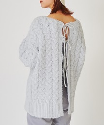 one after another NICE CLAUP | フェザーモール前後２Wayニット(ニット/セーター)