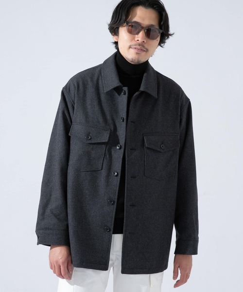 URBAN RESEARCH ROSSO MEN（アーバンリサーチロッソメン）の「ウールメルトンショートコート（その他アウター・メンズ・ブラック/ネイビー/グレー・SMALL/MEDIUM/LARGE/X-LARGE）」の2枚目の写真