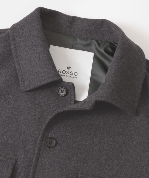 URBAN RESEARCH ROSSO MEN（アーバンリサーチロッソメン）の「ウールメルトンショートコート（その他アウター・メンズ・ブラック/ネイビー/グレー・SMALL/MEDIUM/LARGE/X-LARGE）」の4枚目の写真