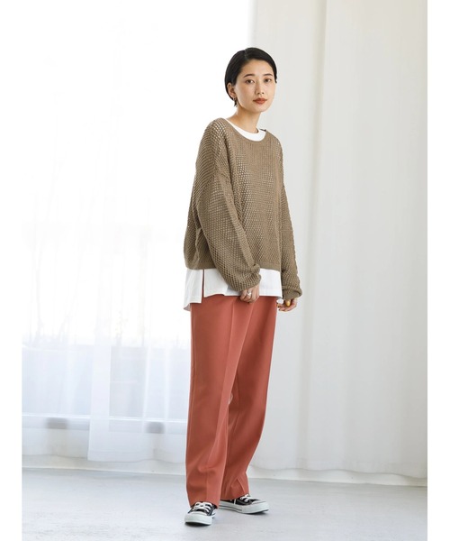 koe(コエ)の「SETメッシュプルオーバー&ロンT(Tシャツ/カットソー・レディース・ベージュ/ミント/アイボリー・FREE)」の12枚目の写真