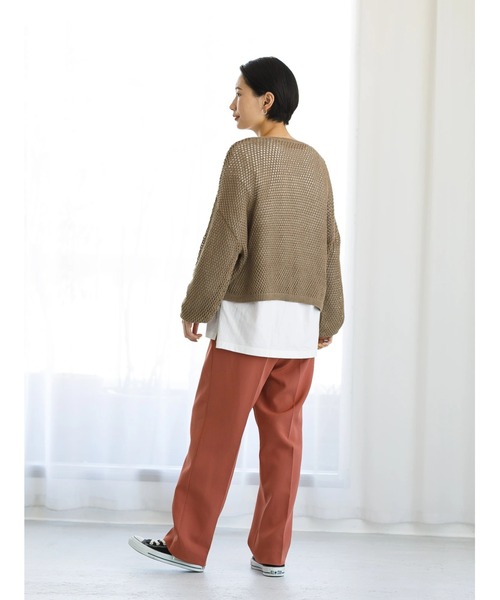 koe(コエ)の「SETメッシュプルオーバー&ロンT(Tシャツ/カットソー・レディース・ベージュ/ミント/アイボリー・FREE)」の14枚目の写真