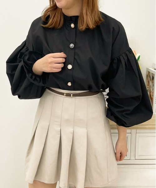 apres jour（アプレジュール）の「イロイロボタンフリルハイネックブラウス【ZOZOTOWN限定アイテム】（シャツ/ブラウス・レディース・アイボリー/ラベンダー/オフホワイト/ブラック・フリー/X-LARGE）」の19枚目の写真