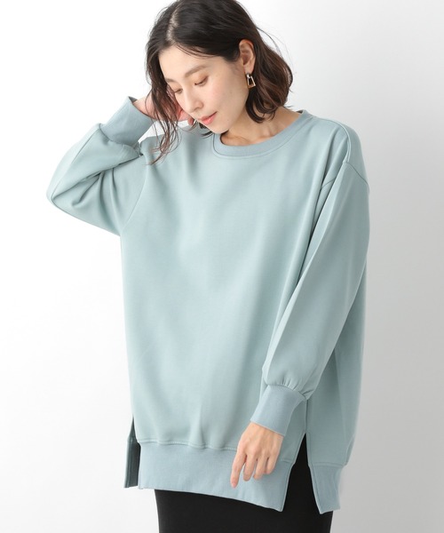 LEPSIM（レプシィム）の「スリットキレイ見えプルオーバー　928765（スウェット・レディース・チャコールグレー/ミント/オレンジ/グレイッシュベージュ・FREE）」の3枚目の写真