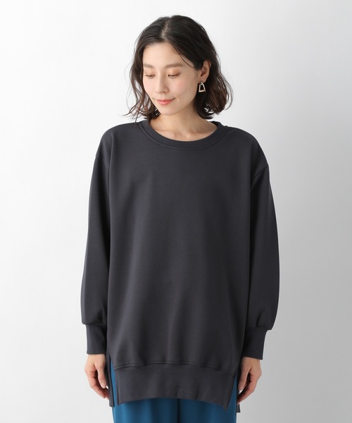 LEPSIM（レプシィム）の「スリットキレイ見えプルオーバー　928765（スウェット・レディース・チャコールグレー/ミント/オレンジ/グレイッシュベージュ・FREE）」の15枚目の写真