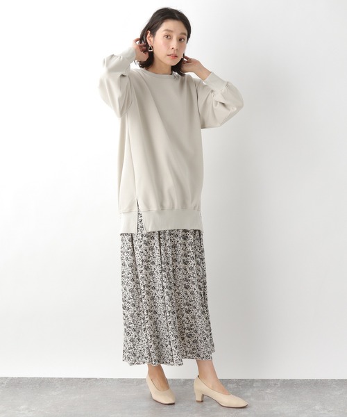 LEPSIM（レプシィム）の「スリットキレイ見えプルオーバー　928765（スウェット・レディース・チャコールグレー/ミント/オレンジ/グレイッシュベージュ・FREE）」の7枚目の写真